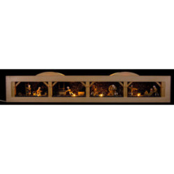 Illuminated Stand with Undergrund Mine and Lorry Pusher - 74x11,5 cm / 30x4.5 inch