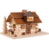 Smoking Hut - Charcoal Hut with Wood Worker and LED - 10,5 cm / 4 inch