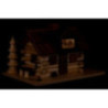 Smoking Hut - Charcoal Hut with Wood Worker and LED - 10,5 cm / 4 inch