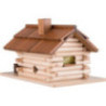 Traditionelles Rauchhaus Waldhütte mit Waldarbeiter und LED - 10 cm