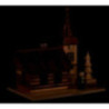 Rauchhaus Dorfkirchlein mit Pfarrer und LED - 19 cm