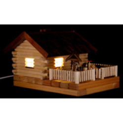Räucher-Lichterhaus Bauernhof mit Figur - 17 cm