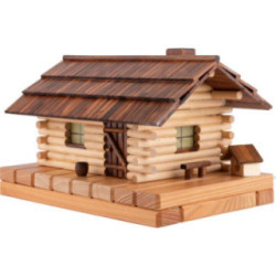 Räucher-Lichterhaus Waldhütte - 18 cm