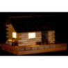 Räucher-Lichterhaus Waldhütte - 18 cm