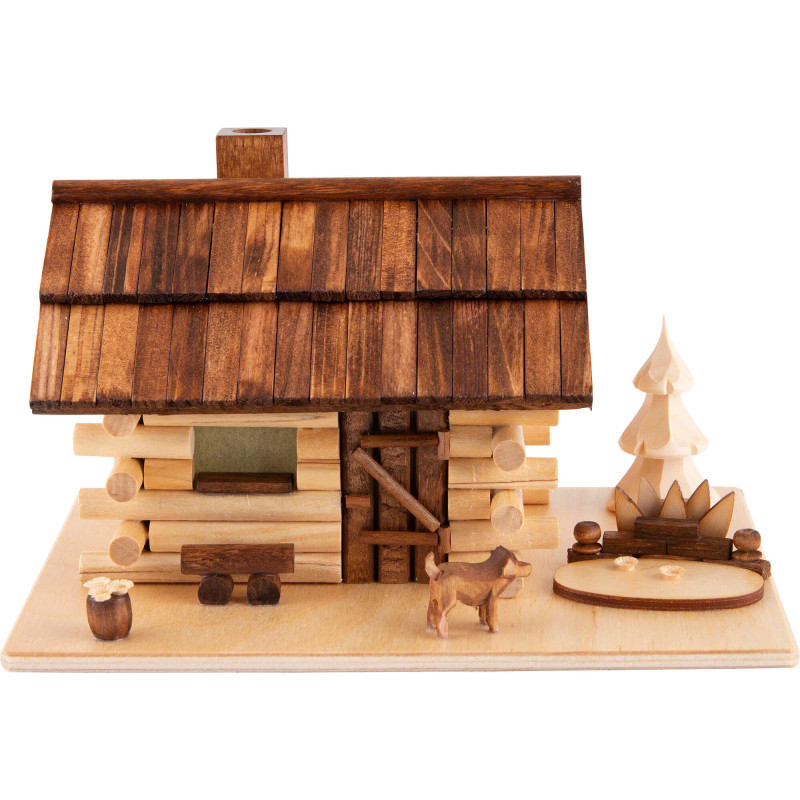 Traditionelles Rauchhaus "Haus am See" mit LED - 12 cm