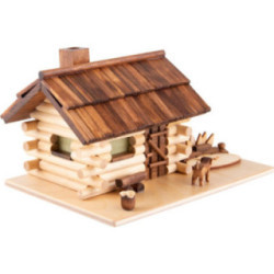 Smoking Hut - Lake House with LED - 12 cm / 4.7 inch