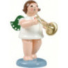Angel without Crown with French Horn - 6,5 cm / 2.5 inch