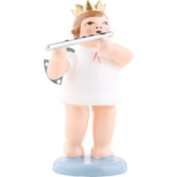 Engel mit Krone und Querflöte - 6,5 cm