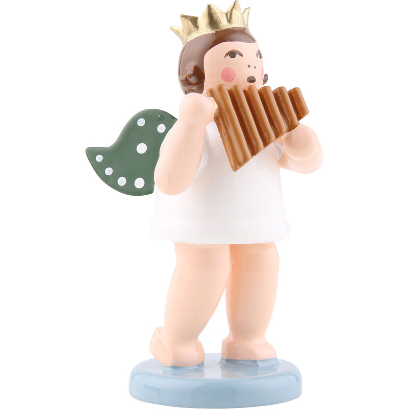 Angel with Crown and Panpipe - 6,5 cm / 2.5 inch
