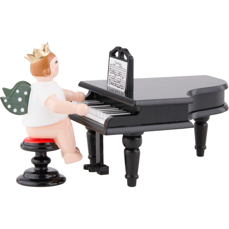 Angel with Crown at the Grand Piano - 6,5 cm / 2.5 inch