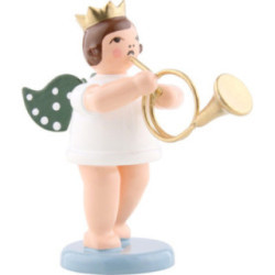 Angel with Crown and English Horn - 6,5 cm / 2.5 inch