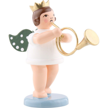 Engel mit Krone und englischem Horn - 6,5 cm