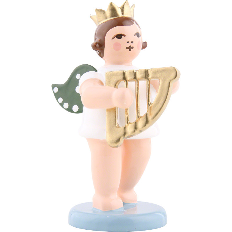 Angel with Crown and Hand Harp - 6,5 cm / 2.5 inch