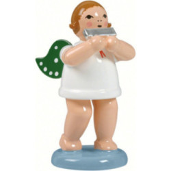 Engel mit Mundharmonika - 6,5 cm