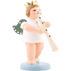 Angel with Crown and Straight Cornett - 6,5 cm / 2.5 inch