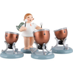 Angel with Three Timbals - 6,5 cm / 2.5 inch