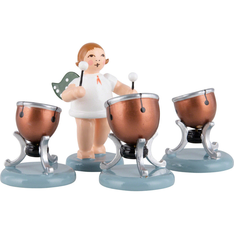 Angel with Three Timbals - 6,5 cm / 2.5 inch