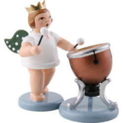 Angel with Crown and Timbal - 6,5 cm / 2.5 inch