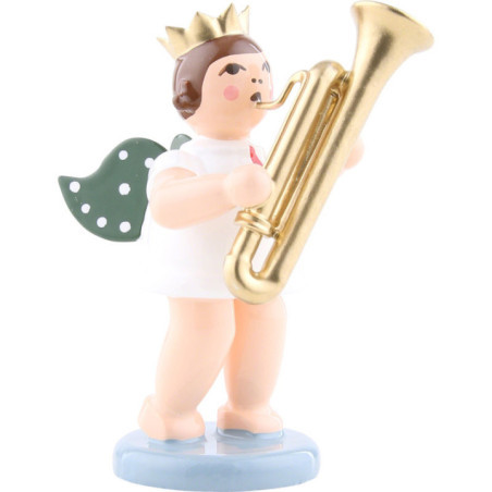 Angel with Crown and Sarrusophone - 6,5 cm / 2.5 inch