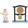 Angel with Double Gong - 6,5 cm / 2.5 inch