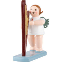 Angel with Harp - 6,5 cm / 2.5 inch