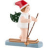 Weihnachtsengel mit Mütze und Schneeschuhen - 6,5 cm