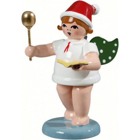 Bäckerengel mit Mütze, Löffel und Kochbuch - 6,5 cm