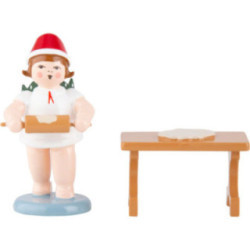 Baker Angel with Hat and Rolling Pin at the Table - 6,5 cm / 2.5 inch