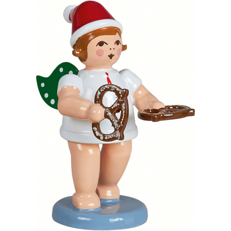 Baker Angel with Hat and Pretzl - 6,5 cm / 2.5 inch