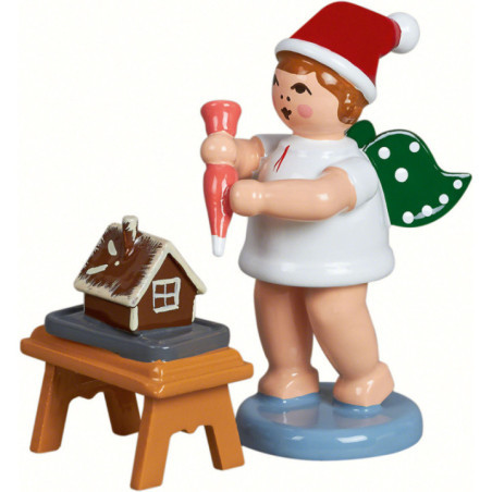 Baker Angel with Hat, Icing Set and Ginger Bread - 6,5 cm / 2.5 inch