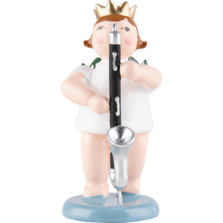 Angel with Crown and Bass Clarinet - 6,5 cm / 2.6 inch