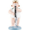 Angel with Crown and Bass Clarinet - 6,5 cm / 2.6 inch