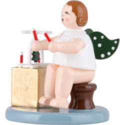 Christmas Angel Sitting with Pyramid - 6,5 cm / 2.6 inch