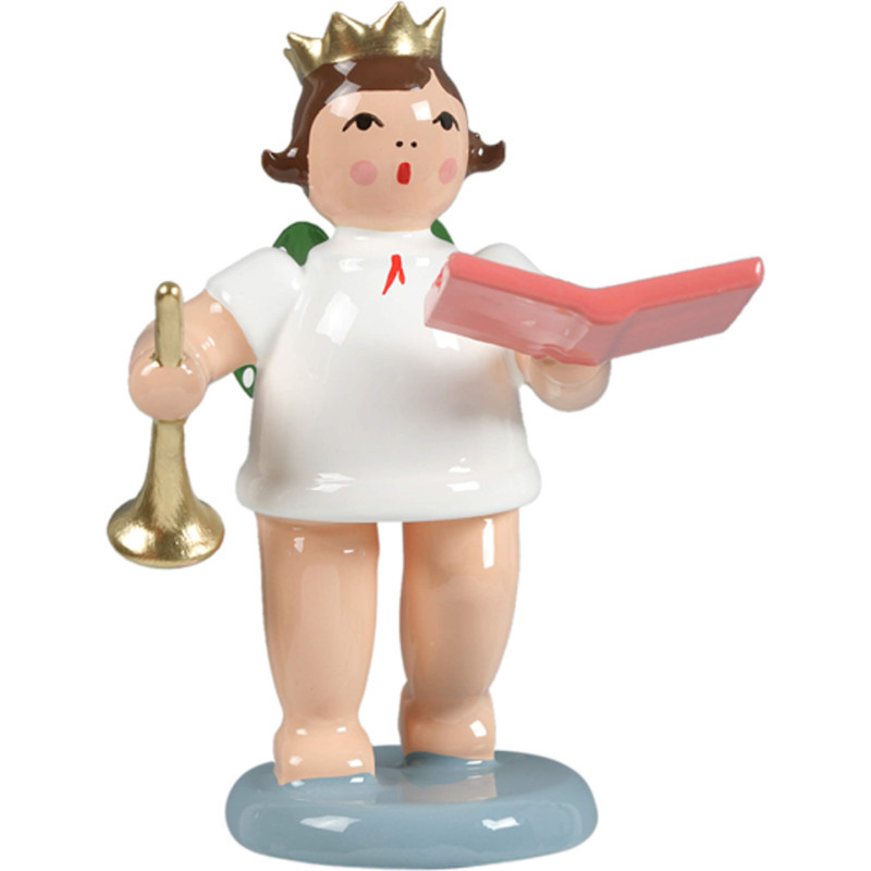 Gift Angel with Crown and Trumpet and Book - 6,5 cm / 2.6 inch