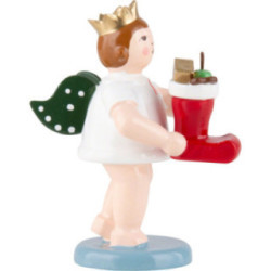 Geschenkeengel mit Krone und Nikolausstiefel - 6,5 cm