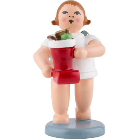 Geschenkeengel mit Nikolausstiefel - 6,5 cm
