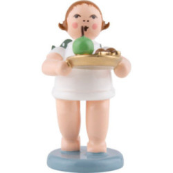 Geschenkeengel mit Weihnachtsteller - 6,5 cm