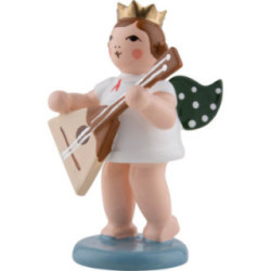 Engel mit Krone und Balalaika - 6,5 cm