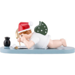 Weihnachtsengel mit Mütze und Wunschzettel - 6,5 cm