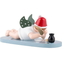 Weihnachtsengel mit Mütze und Wunschzettel - 6,5 cm