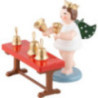 Engel mit Krone und Handglockenspiel - 6,5 cm