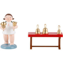 Engel mit Handglockenspiel - 6,5 cm