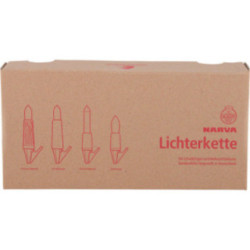 NARVA Exclusive Lichterkette mit 10 Holzschaftkerzen aus Zebranoholz