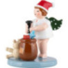 Weihnachtsengel mit Mütze und Geschenkesack - 6,5 cm
