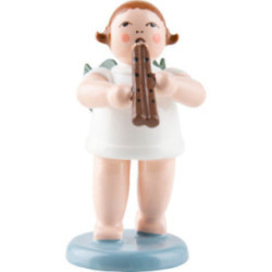 Angel with Double Flute - 6,5 cm / 2.6 inch