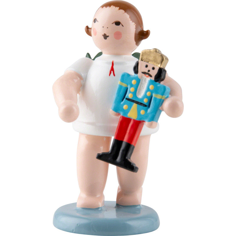 Engel mit Nussknacker - 6,5 cm