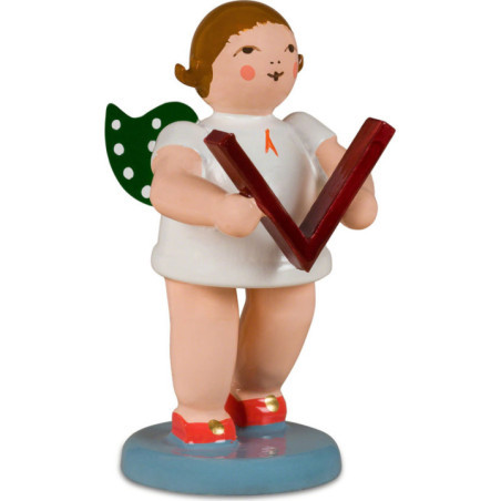 Angel with Wooden Rattle - 6,5 cm / 2.6 inch