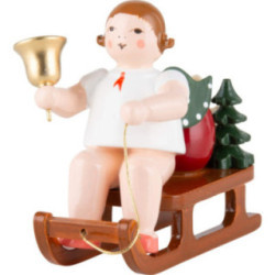 Angel Sitting on Sleigh - 6,5 cm / 2.6 inch