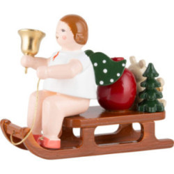 Angel Sitting on Sleigh - 6,5 cm / 2.6 inch