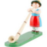 Musikantin mit Alphorn - 6,5 cm